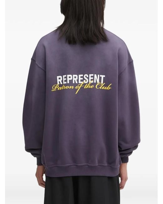 Represent Purple Patron Of The Club Crew-Neck Sweatshirt for men