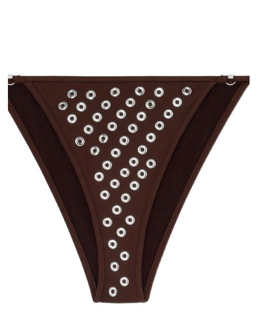 GIMAGUAS Brown Eyelet Bikini Bottom