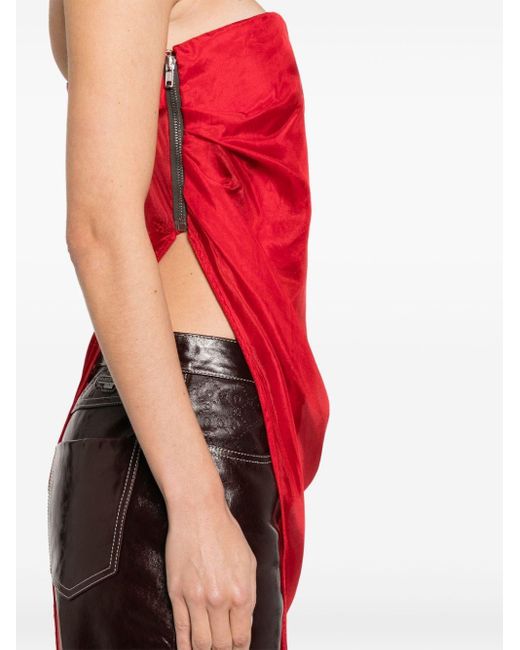 Rick Owens Red Strapless Long Top
