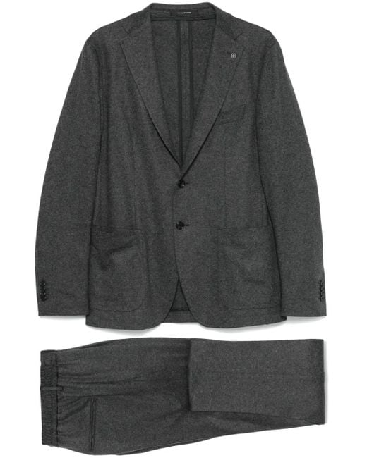 Tagliatore Gray Single-Breasted Suit for men