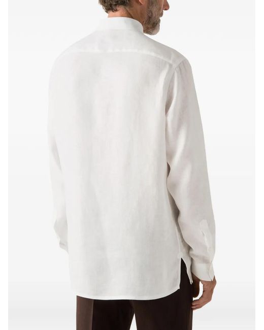 Zegna White Cotton Shirt for men