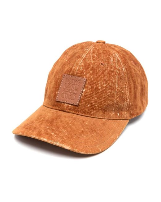 Loewe Orange Anagram-motif Flocked Hat for men