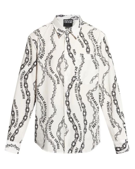 Versace Jeans Couture White Chain Couture Shirt for men
