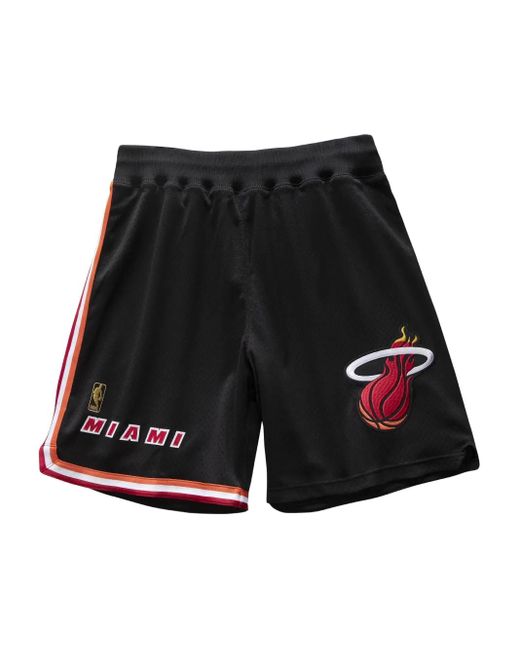 Mitchell & Ness Black Nba Miami Heat 96 Shorts for men