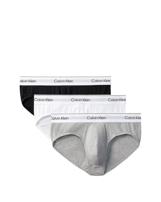 Calvin Klein Slips Mit Logo-Bund (3Er-Set) in White für Herren