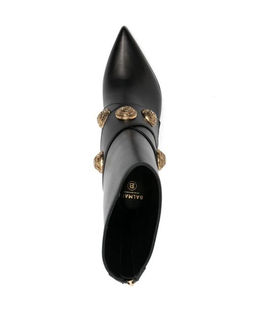 Balmain Black Libre Boots, Ankle Boots