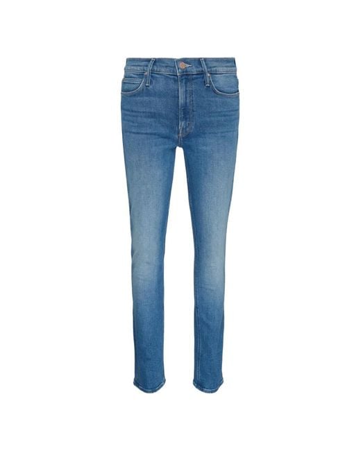 Mother Blue Dazzler Mid-Rise Jeans