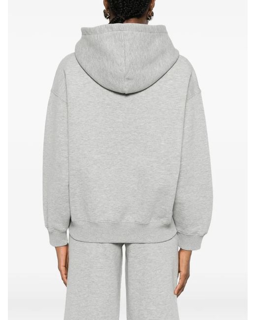 Anine Bing Gray Jaci Hoodie Letterman Medium Heather
