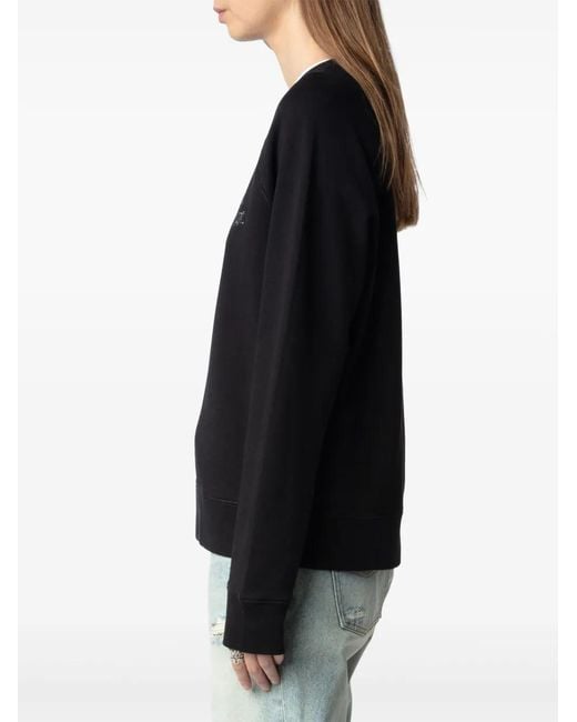 Zadig & Voltaire Black Upper Strass Sweatshirt