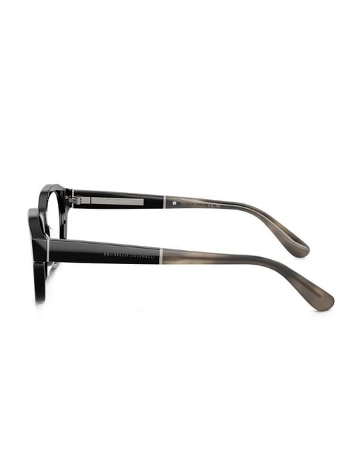 Brunello Cucinelli Black Square-Frames Glasses for men
