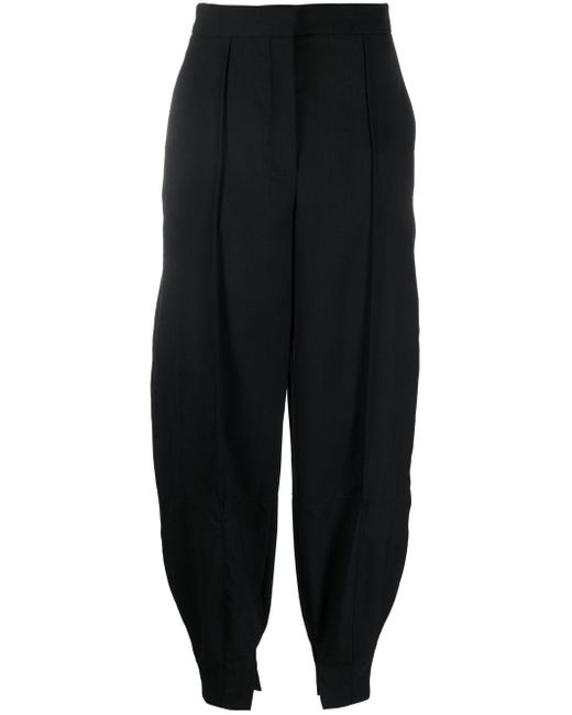 Loewe Black Wool-Blend High-Waisted Split Trousers