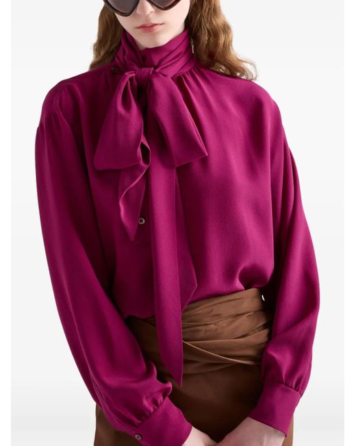 Prada Marocain シャツ Purple