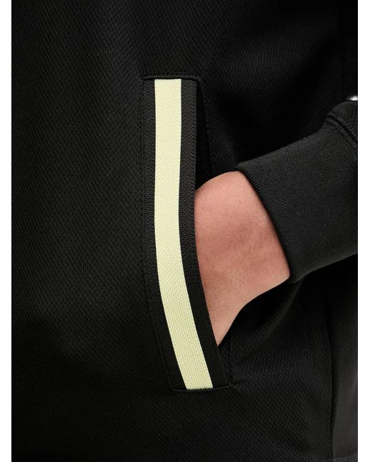 Guess Black Logo-Print Zip-Up Sweater for men