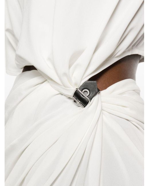 Robe longue à design asymétrique Courreges en coloris White