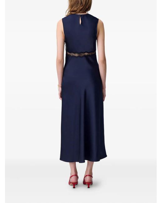 Claudie Pierlot レースインサート スリップドレス Blue