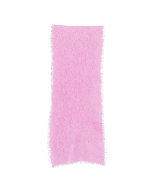 Mouleta Pink Frayed Scarf