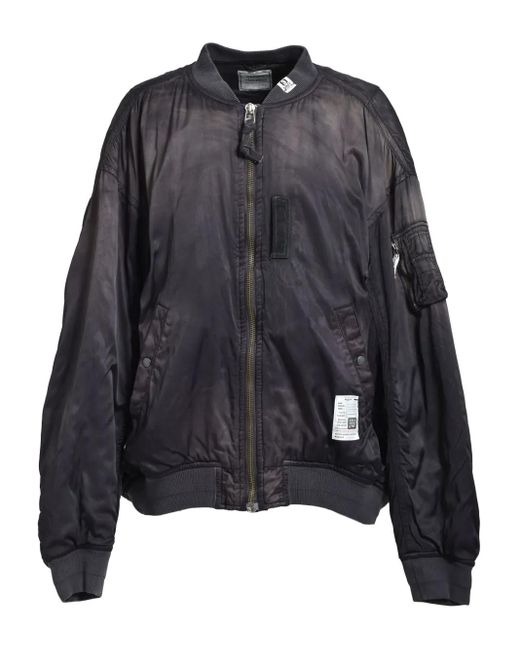 Maison Mihara Yasuhiro Black Zip-Up Bomber Jacket