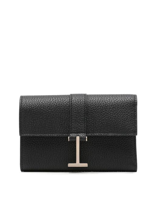 Tom Ford Black T-Logo Grained-Leather Wallet