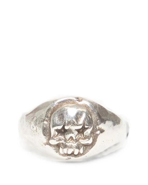 Twojeys White Skull Signet Ring
