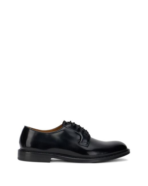 Doucal's Black Lace-Up Derby Shoes for men