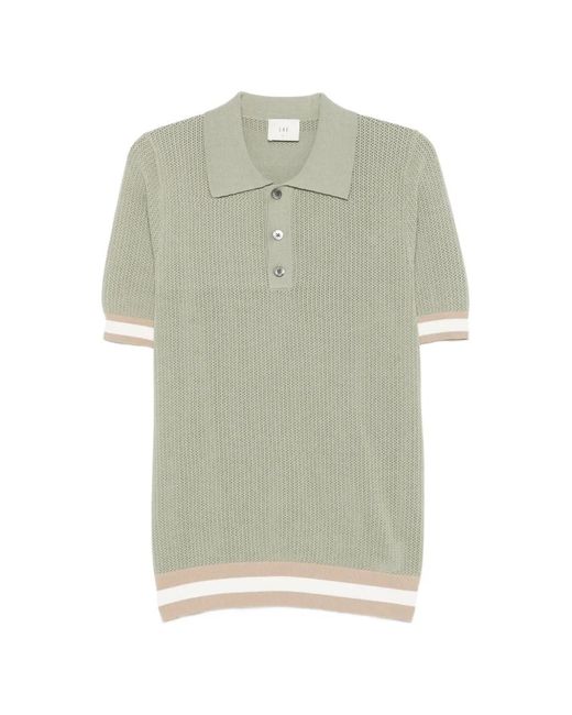 CHE Green Quinn Open-Knit Polo Shirt for men