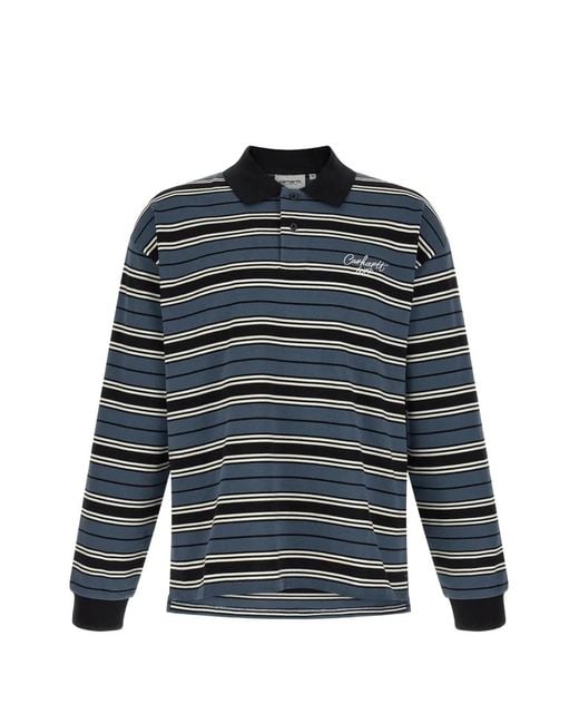 Carhartt Blue L/ Devitt Rugby Shirt for men