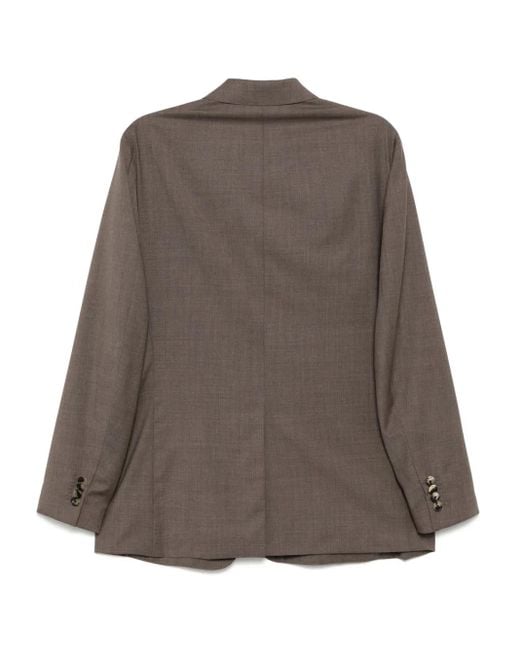 Caruso Brown Hedda Single-Breasted Blazer for men