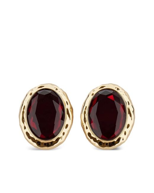 Self-Portrait Brown Hammered Earrings