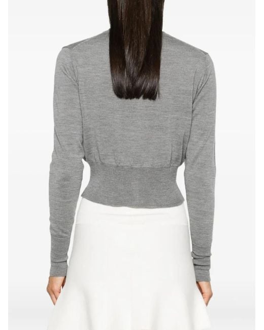 Vivienne Westwood Gray Bea Cardigan mit Logo-Stickerei