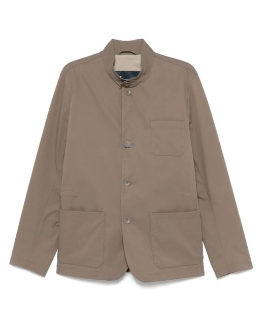 Herno Brown Stand-Up Collar Jacket for men