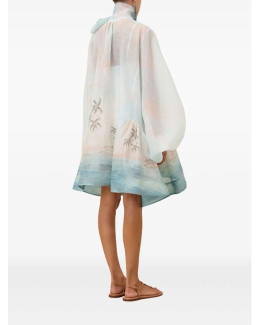 Zimmermann Blue Illuminate Minidress