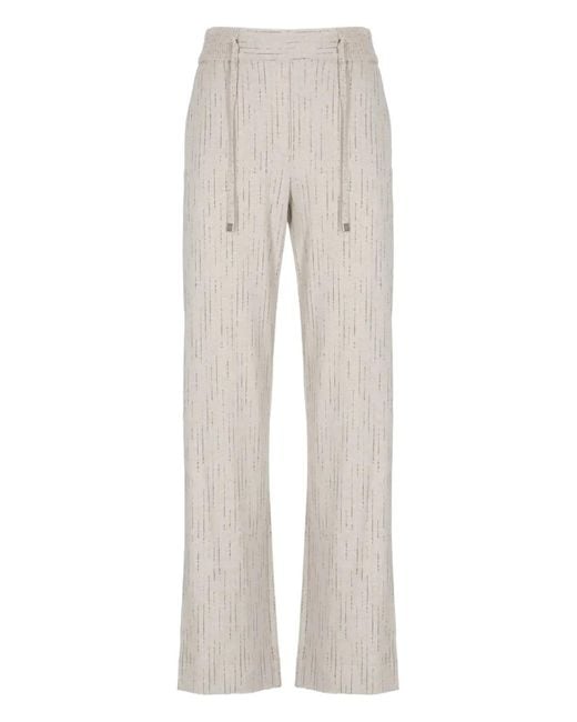 D.exterior Gray Striped Trousers