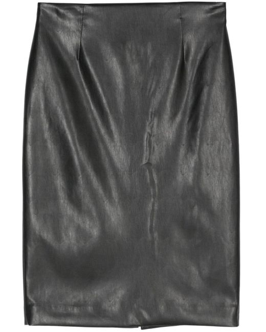 Lardini Gray Midi Pencil Skirt
