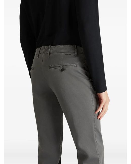 Incotex Gray Belt-Loop Chinos for men