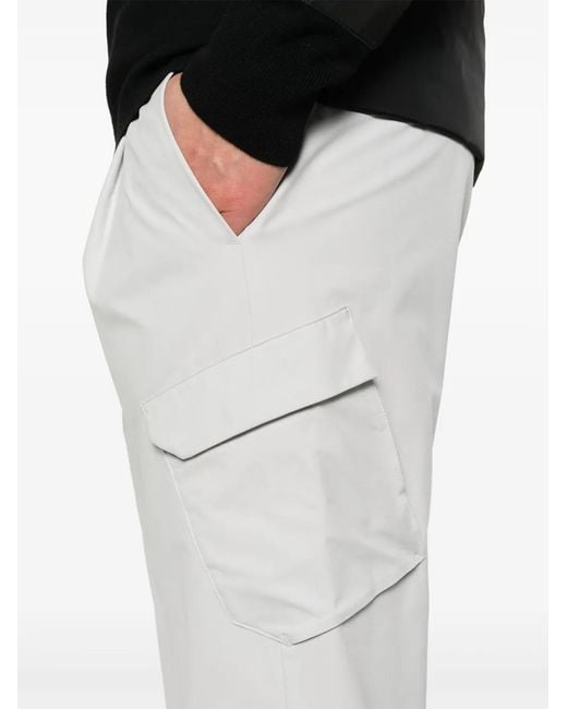 Herno White Technical Cargo Pants for men