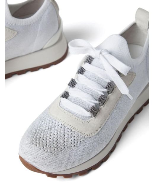 Brunello Cucinelli Low-top Sneakers in het White