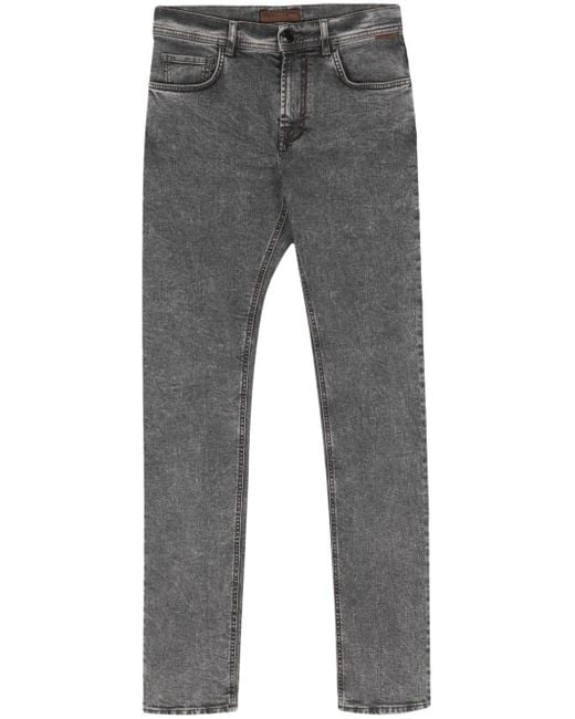 Corneliani Gray Low-rise Skinny Jeans for men