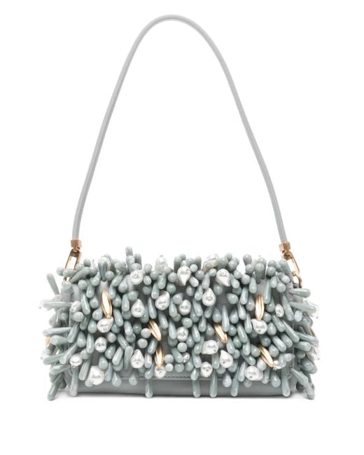 Borsa A Spalla Perla Con Perline di Cult Gaia in White