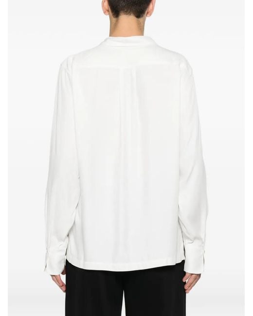Sandro White Wing-Collar Shirt for men