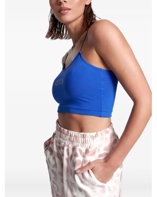 One Teaspoon Blue Logo String Top