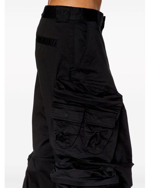Pantalon ample à poches cargo DIESEL pour homme en coloris Black