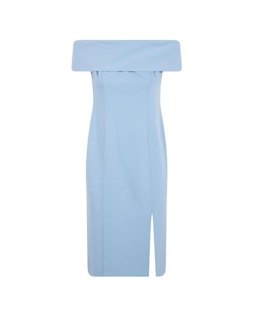 Ralph Lauren Blue Woven "Bodycon" Midi Dress