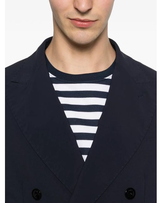 Pmds Blue Double-Breasted Blazer for men