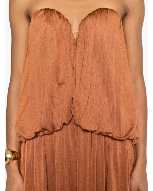 GIUSEPPE DI MORABITO Orange Drapiertes Abendkleid