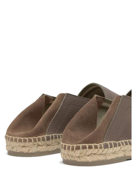 Castaner Gray Polo Leather Espadrilles for men