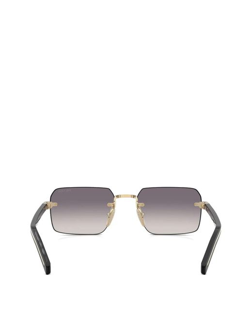 Prada Metallic Rectangle-Frame Sunglasses for men