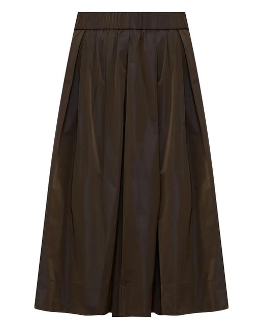Gonna Midi Plissettata di Peserico in Brown