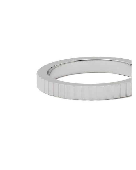 Le Gramme 18kt White Gold 5g Vertical Guilloche Ring