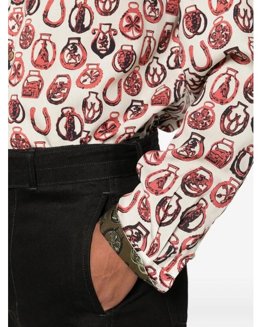Paul Smith Red Patterned Shirt for men