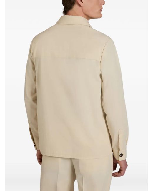 Incotex Natural Flap-Pocket Overshirt for men